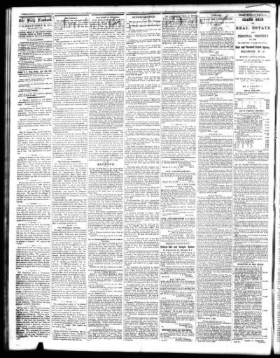 Raleigh Standard Newspaper from April 16, 1869