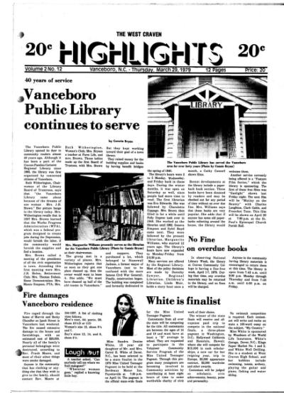 West Craven highlights. ([Vanceboro, North Carolina]) 1978-current