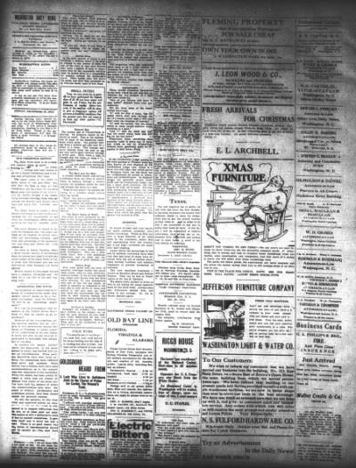 Washington Daily News Washington Nc 1909 Current December 17 1910 Last Edition Image 2 