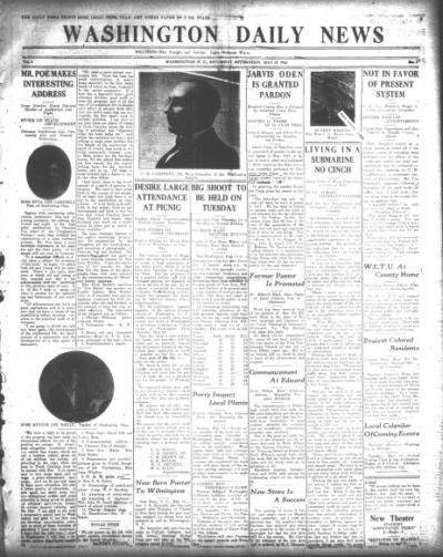 Washington Daily News Washington Nc 1909 Current May 15 1915 Image 1 · North Carolina 